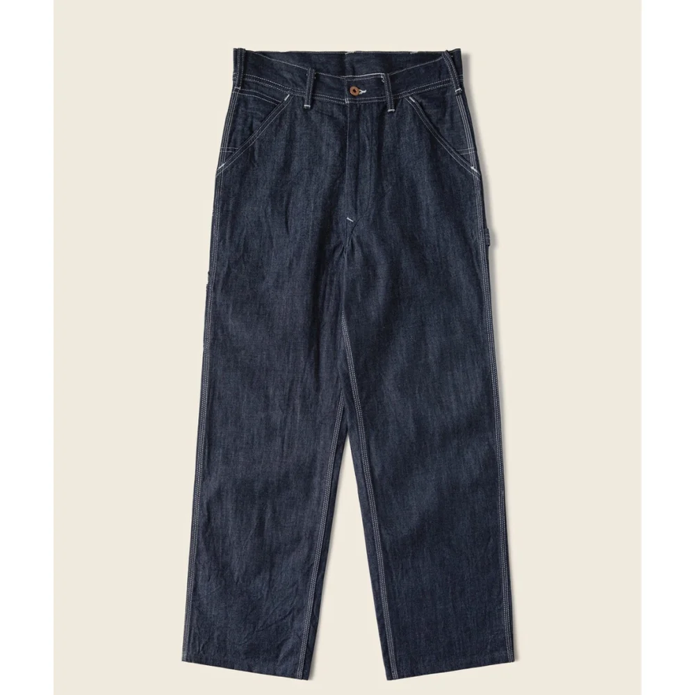 🇺🇸shipping 1950s Indigo Denim Painter Pants 38x31.1